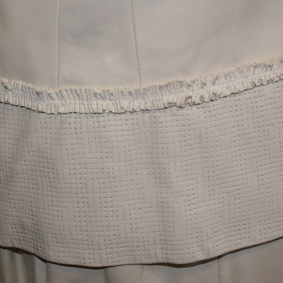 Authentic St John White Leather Suit - Picture 12 of 16